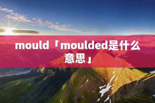 mould「moulded是什么意思」