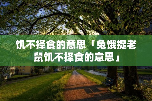 饥不择食的意思「兔饿捉老鼠饥不择食的意思」