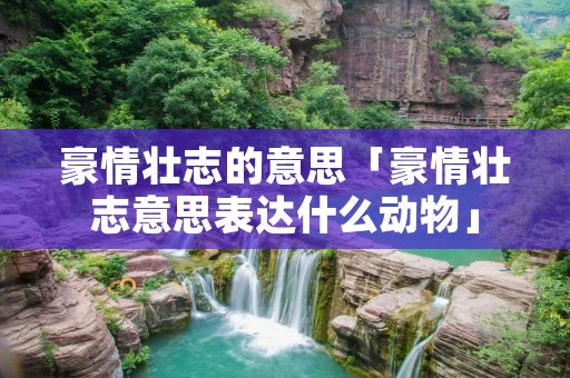 豪情壮志的意思「豪情壮志意思表达什么动物」