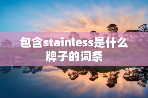 包含stainless是什么牌子的词条 包含stainless是什么牌子的词条