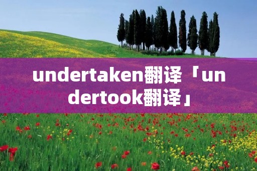 undertaken翻译「undertook翻译」 undertaken翻译「undertook翻译」