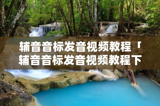 辅音音标发音视频教程「辅音音标发音视频教程下载」
