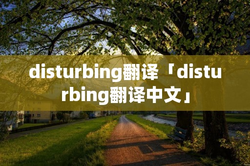 disturbing翻译「disturbing翻译中文」