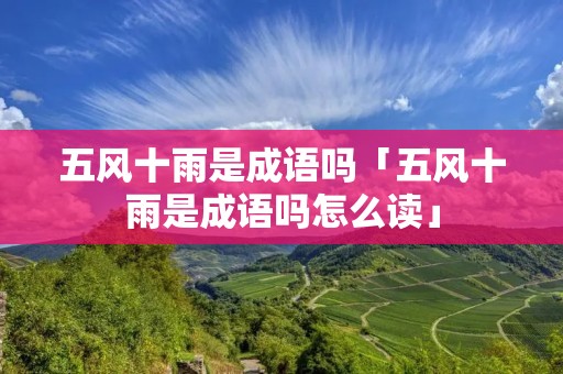 五风十雨是成语吗「五风十雨是成语吗怎么读」