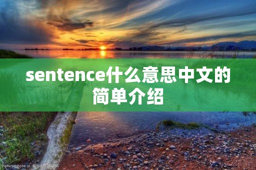 sentence什么意思中文的简单介绍 sentence什么意思中文的简单介绍