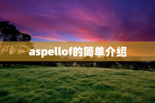 aspellof的简单介绍 aspellof的简单介绍