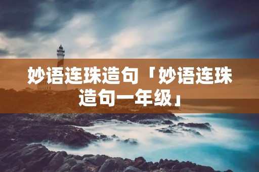妙语连珠造句「妙语连珠造句一年级」
