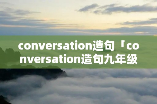 conversation造句「conversation造句九年级」