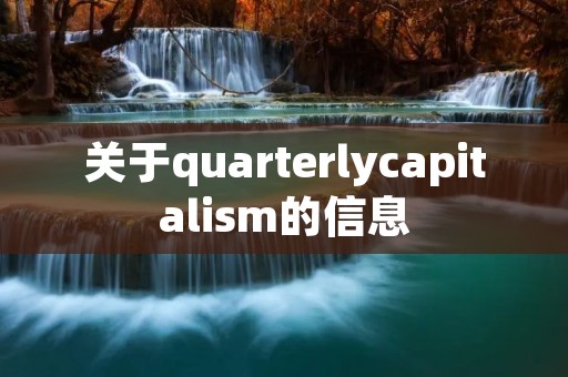 关于quarterlycapitalism的信息