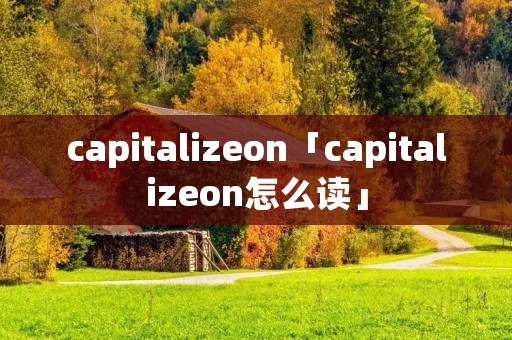 capitalizeon「capitalizeon怎么读」