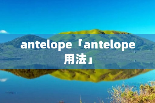 antelope「antelope用法」