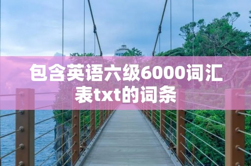 包含英语六级6000词汇表txt的词条