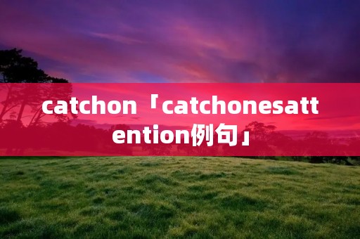 catchon「catchonesattention例句」 catchon「catchonesattention例句」