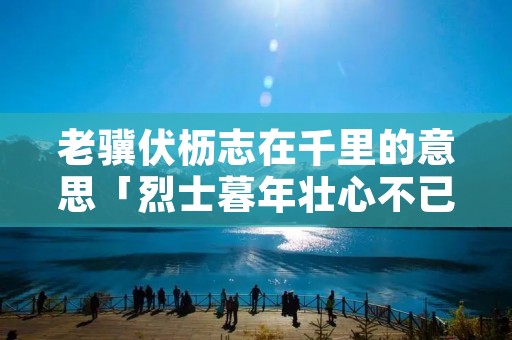 老骥伏枥志在千里的意思「烈士暮年壮心不已老骥伏枥志在千里的意思」