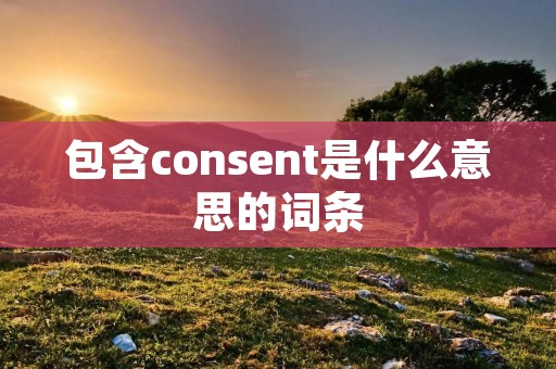 包含consent是什么意思的词条