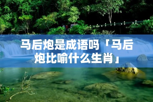 马后炮是成语吗「马后炮比喻什么生肖」