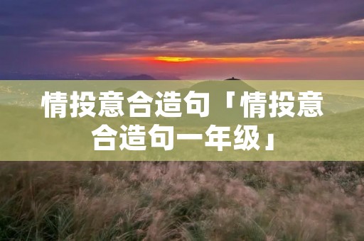 情投意合造句「情投意合造句一年级」
