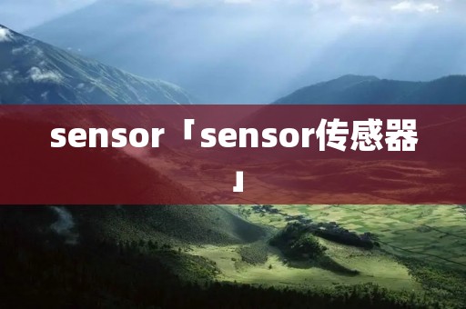 sensor「sensor传感器」 sensor「sensor传感器」
