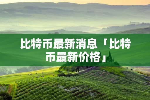 比特币最新消息「比特币最新价格」