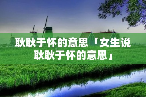 耿耿于怀的意思「女生说耿耿于怀的意思」