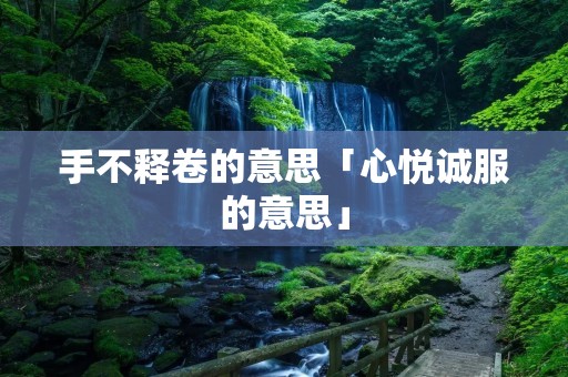 手不释卷的意思「心悦诚服的意思」