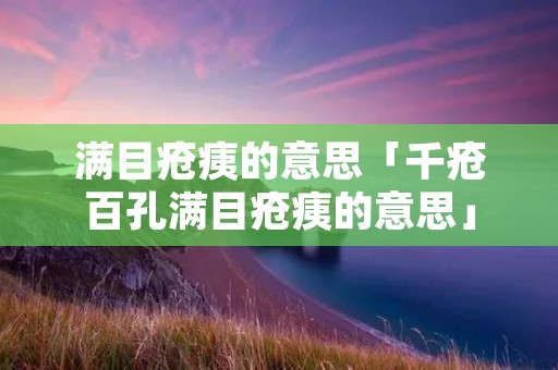满目疮痍的意思「千疮百孔满目疮痍的意思」