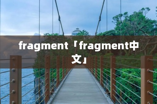 fragment「fragment中文」