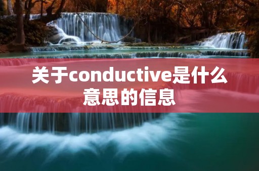 关于conductive是什么意思的信息 关于conductive是什么意思的信息