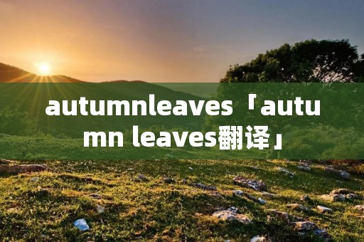 autumnleaves「autumn leaves翻译」