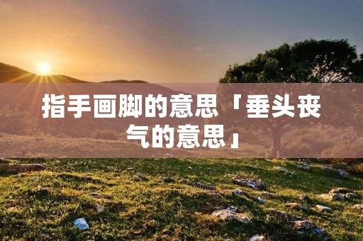 指手画脚的意思「垂头丧气的意思」