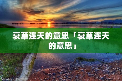 衰草连天的意思「衰草连天 的意思」