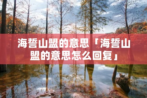 海誓山盟的意思「海誓山盟的意思怎么回复」