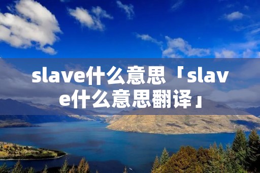 slave什么意思「slave什么意思翻译」