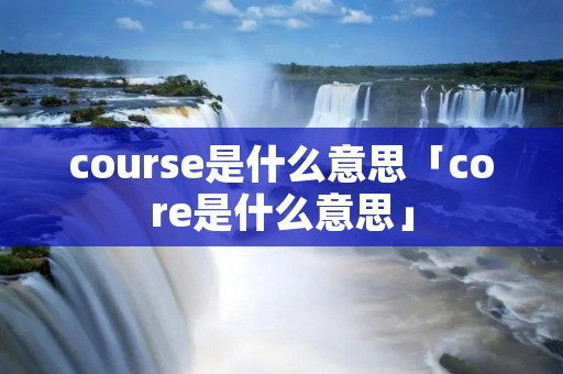 course是什么意思「core是什么意思」
