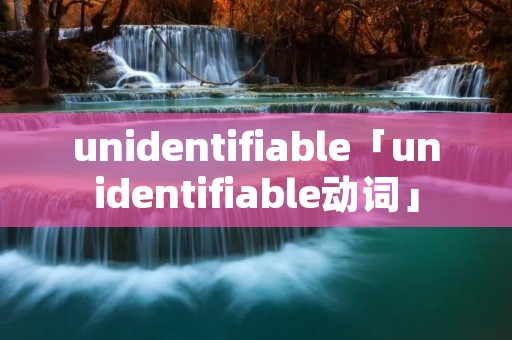 unidentifiable「unidentifiable动词」