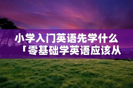 小学入门英语先学什么「零基础学英语应该从哪里学起」