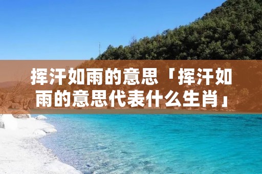 挥汗如雨的意思「挥汗如雨的意思代表什么生肖」