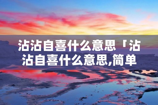 沾沾自喜什么意思「沾沾自喜什么意思,简单点解释」