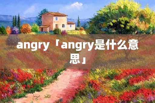 angry「angry是什么意思」
