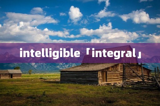 intelligible「integral」