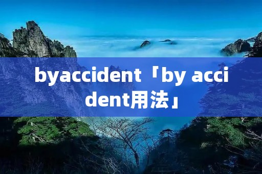 byaccident「by accident用法」