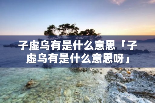 子虚乌有是什么意思「子虚乌有是什么意思呀」