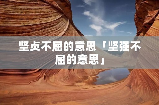 坚贞不屈的意思「坚强不屈的意思」