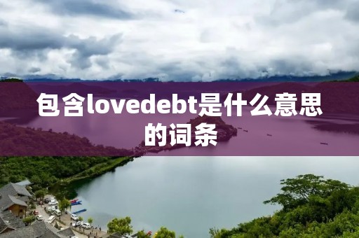 包含lovedebt是什么意思的词条