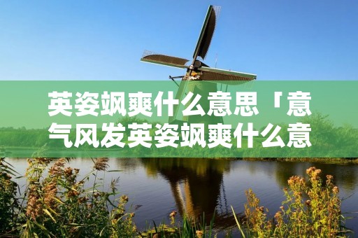 英姿飒爽什么意思「意气风发英姿飒爽什么意思」