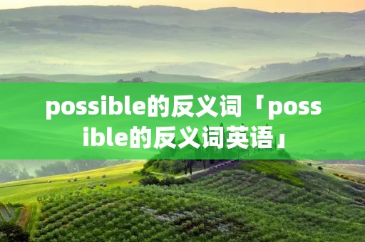 possible的反义词「possible的反义词英语」