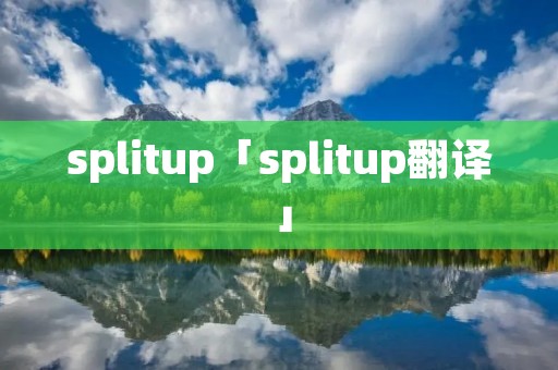 splitup「splitup翻译」