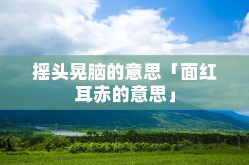 摇头晃脑的意思「面红耳赤的意思」