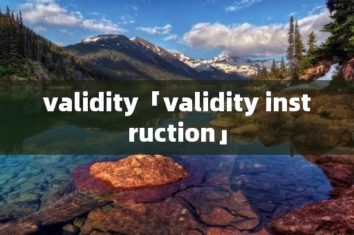 validity「validity instruction」