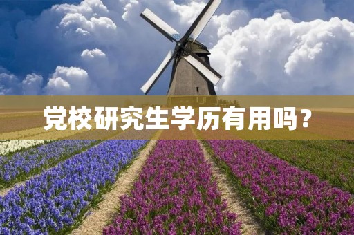 党校研究生学历有用吗?